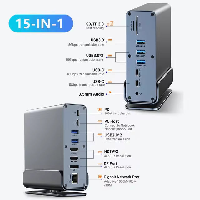 Docking station 15 in 1