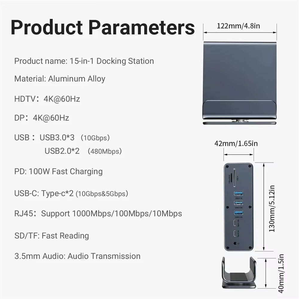 Docking station 15 in 1